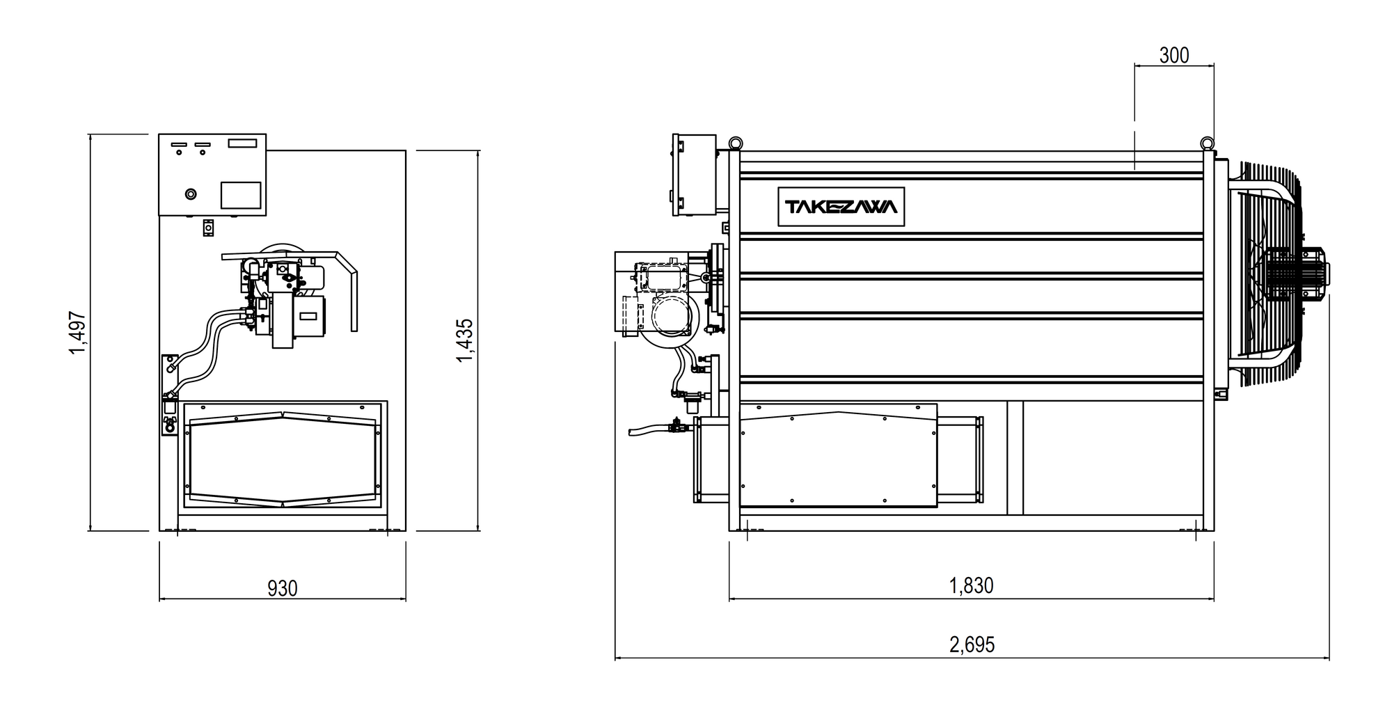FOH-4020S-PL 外形図（画像）
