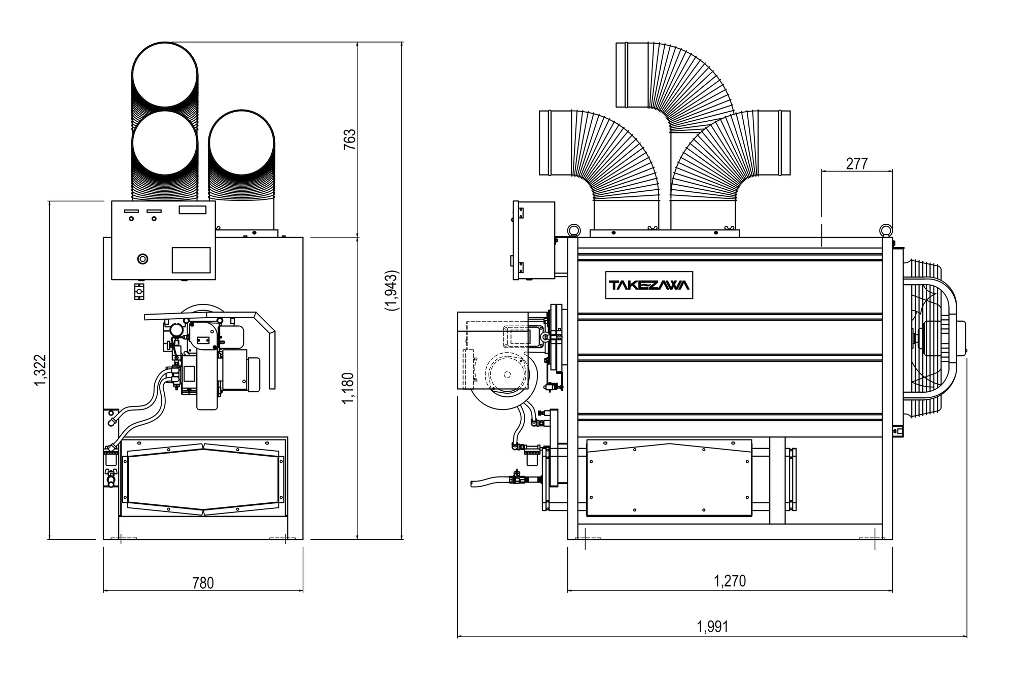 FOH-2020S-PW 外形図（画像）