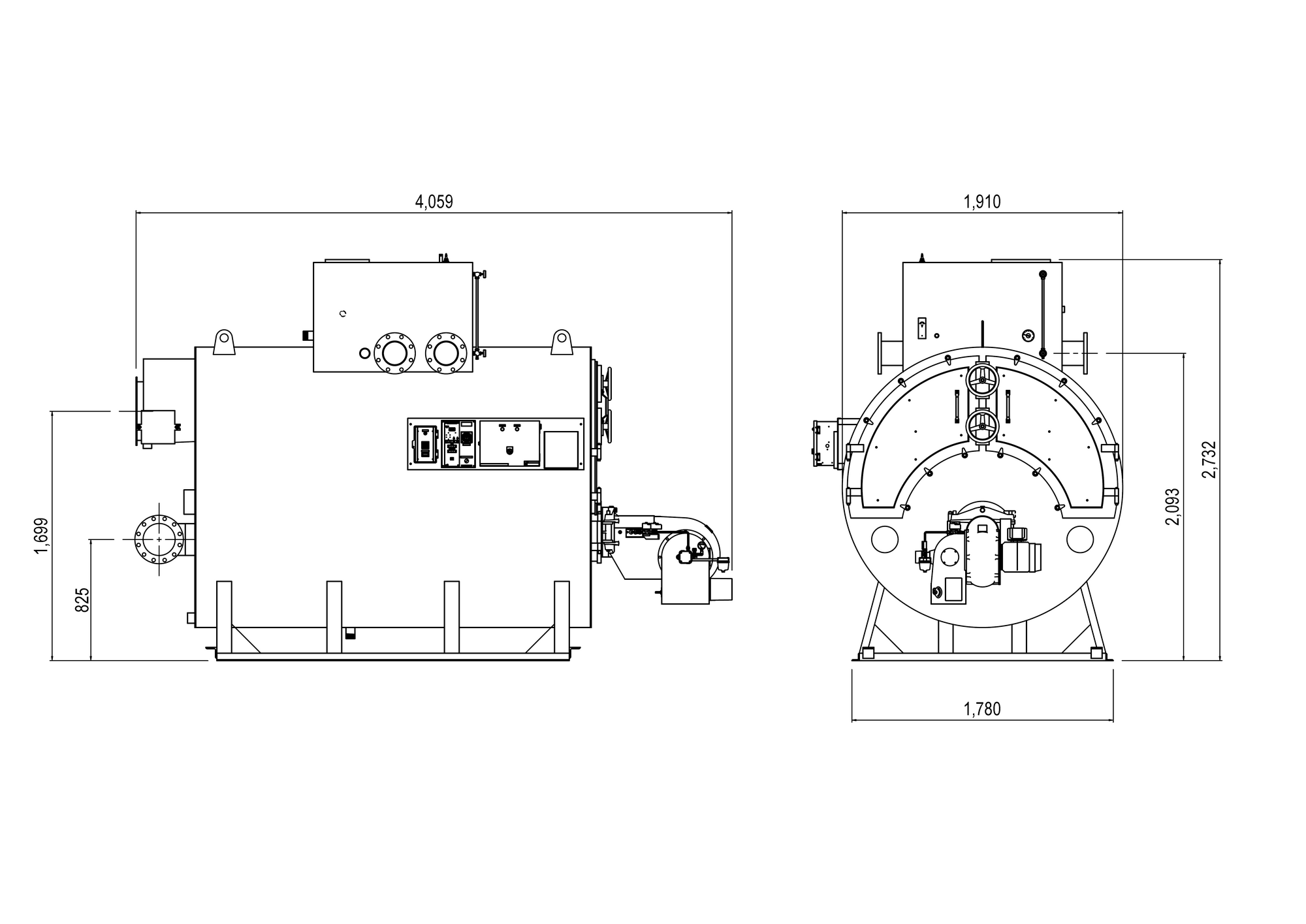 BW-150αD 外形図（画像）