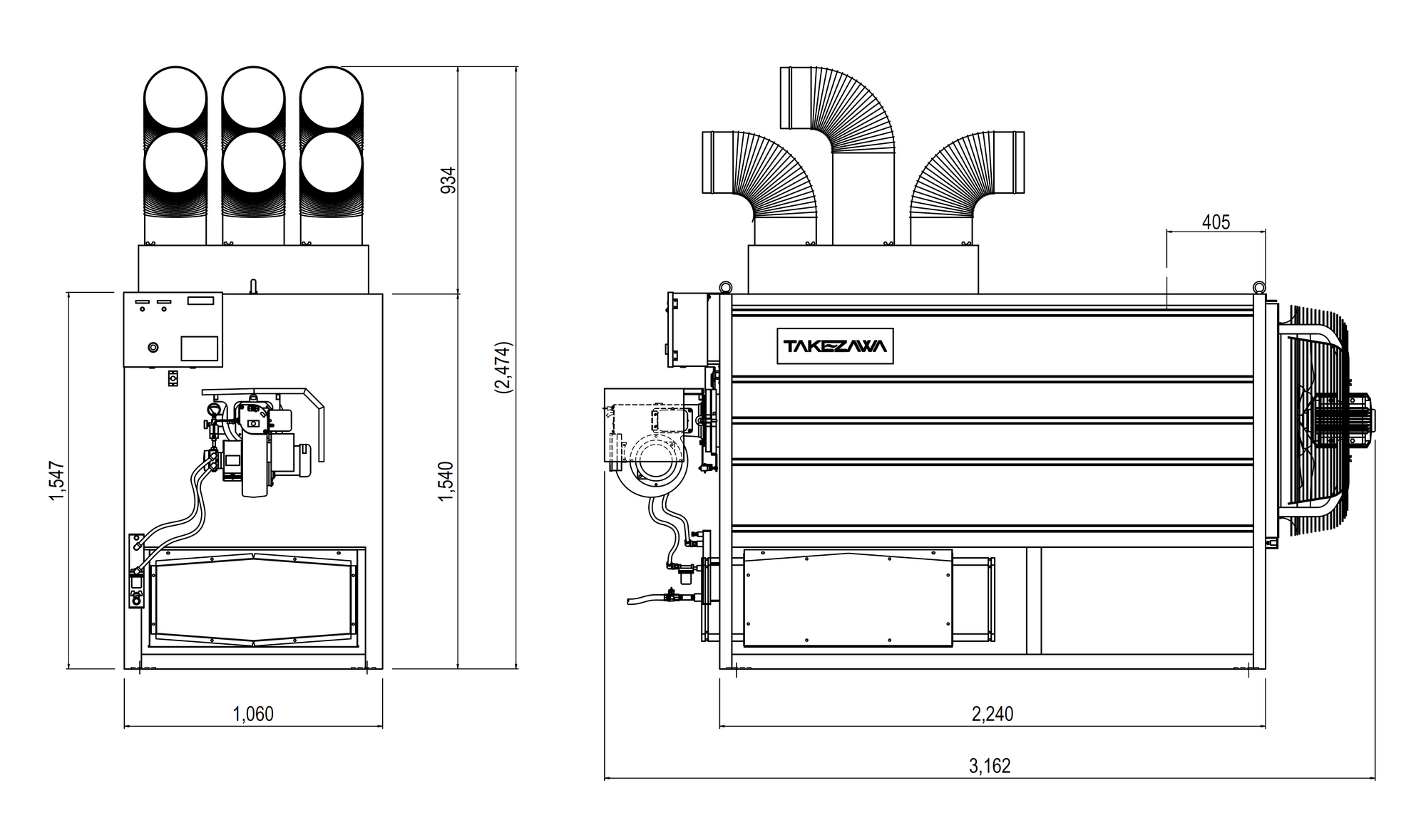 FOH-6020S-PW 外形図（画像）