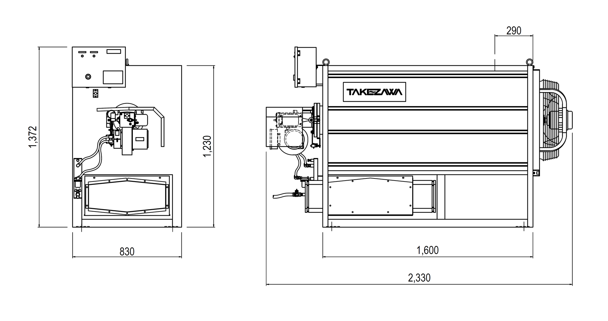 FOH-3020S-PL外形図（画像）